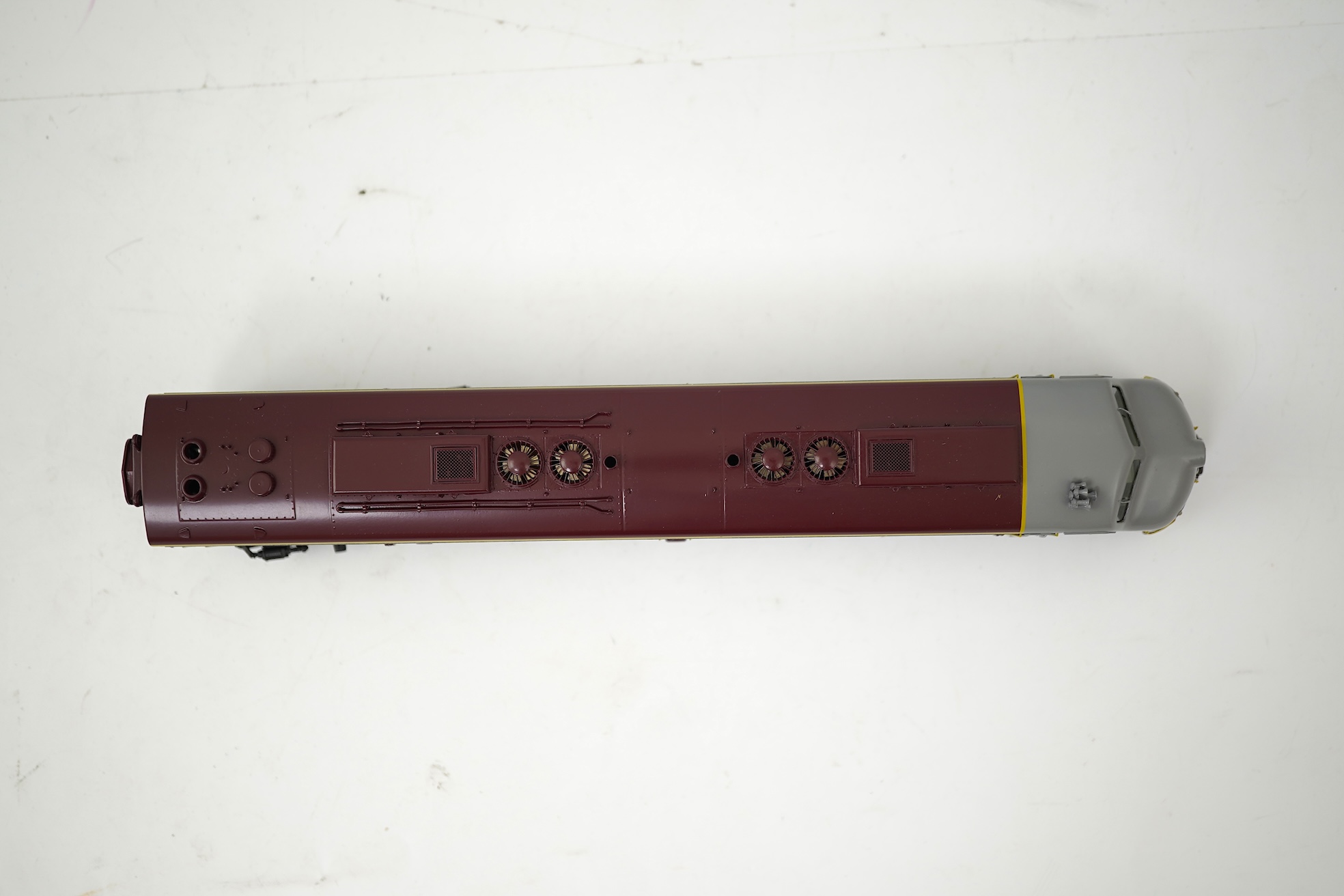A boxed HO gauge Overland Models Inc. model of Canadian Pacific Railway E8A, 1802, Co-Co diesel locomotive, powered for two rail operation.